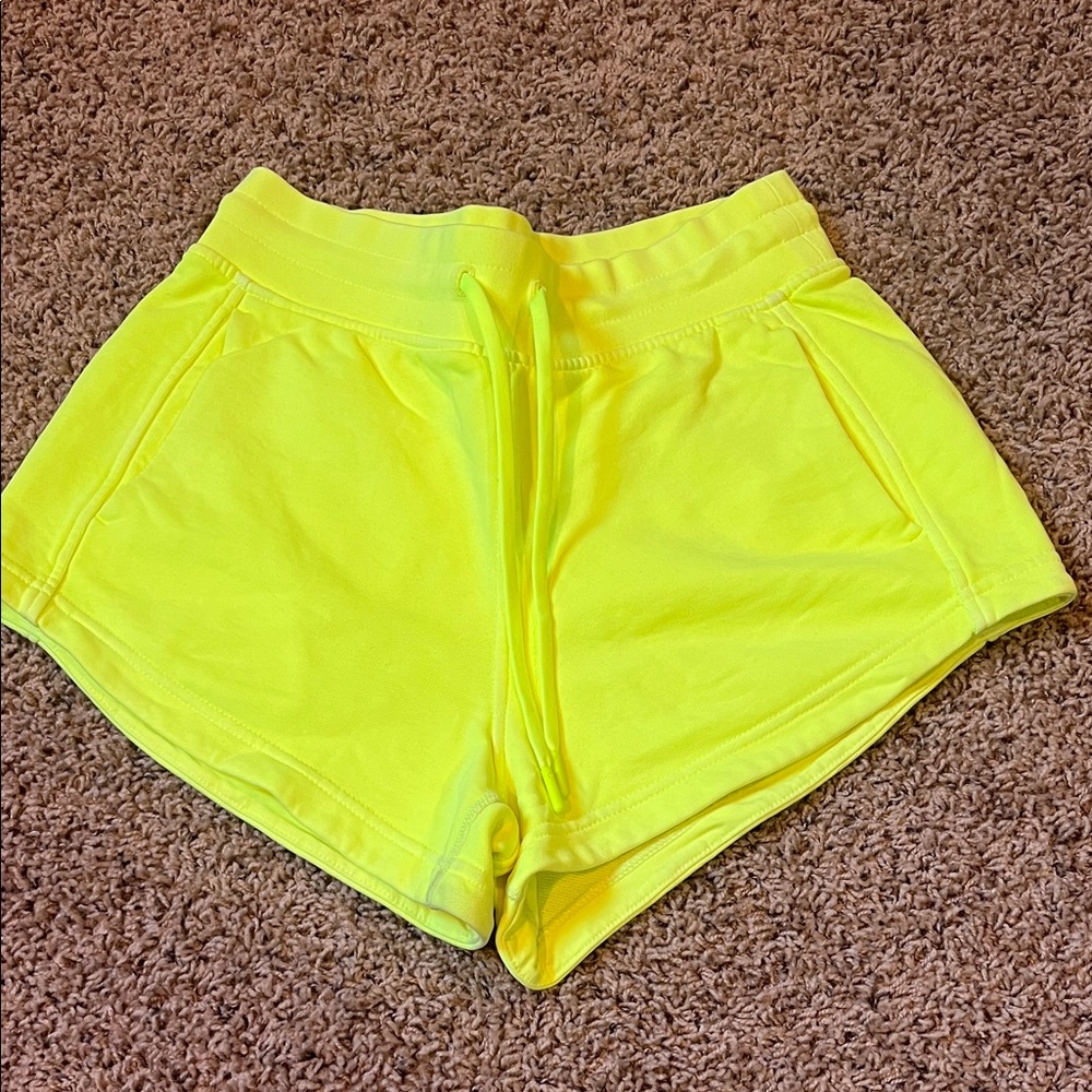 Lululemon Athletica Neon Yellow Athletic Shorts
